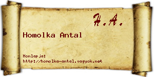 Homolka Antal névjegykártya